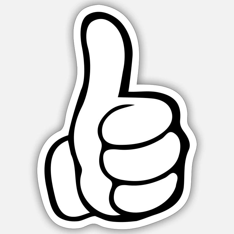 comme main Sticker taille S (10 x 10 cm)