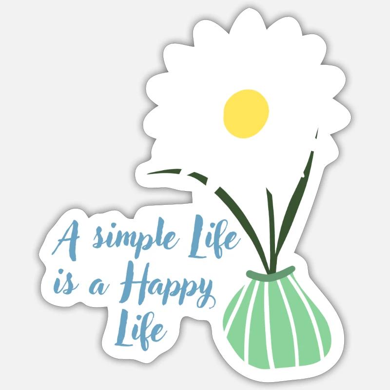 Gänseblümchen - Sticker Größe S (10 x 10 cm) - Mattweiß