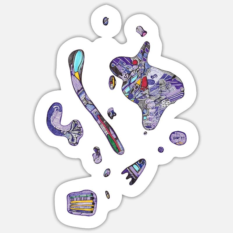 Bunte Flecken Sticker Größe S (10 x 10 cm)