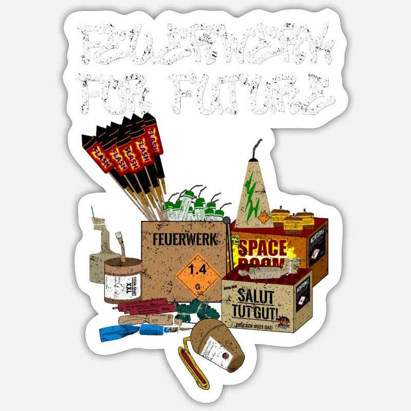 Future Fireworks Sticker size S (10 x 10 cm)