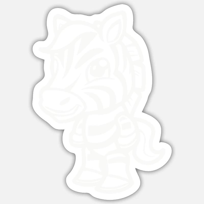 zebra comic Sticker Größe S (10 x 10 cm)
