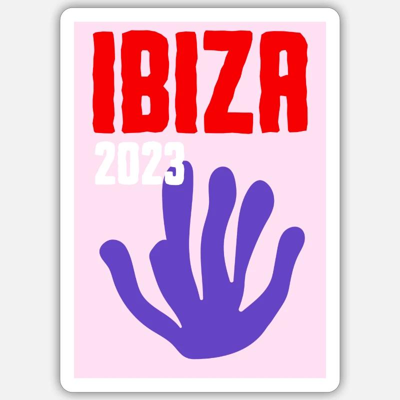 Aesthetic Boho Travel - Sticker taille S (10 x 10 cm) - blanc mat