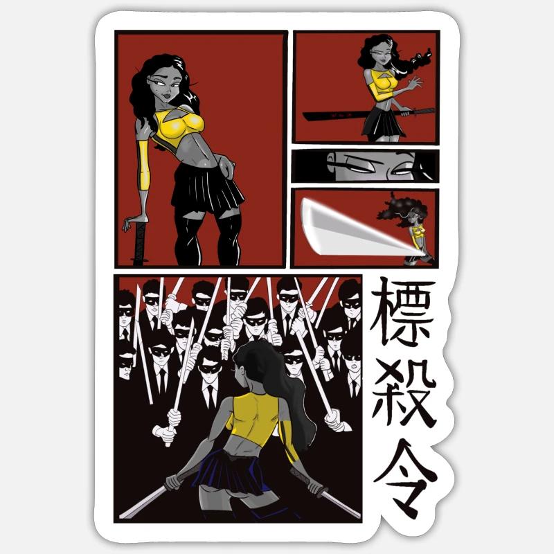 Pascal Samurai - Sticker size S (10 x 10 cm) - white matte