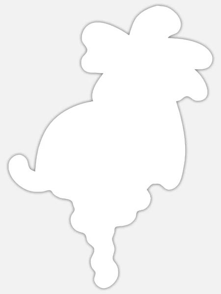 Zeichnung Palme Linie - Sticker Größe S (10 x 10 cm) - Mattweiß
