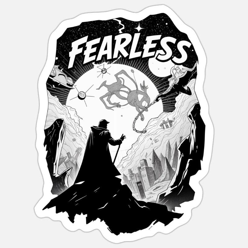 Fearless Number 003 - Sticker size S (10 x 10 cm) - white matte