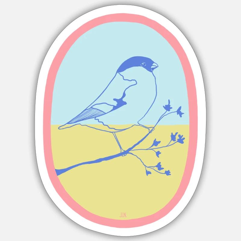 Dompfaff Traum Sticker Größe S (10 x 10 cm)