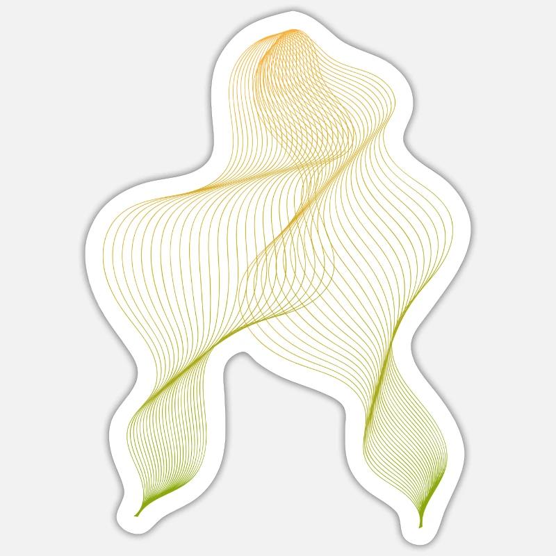 GeoFusion 2 : Formes audacieuses, design géométrique moderne - Sticker taille S (10 x 10 cm) - blanc mat
