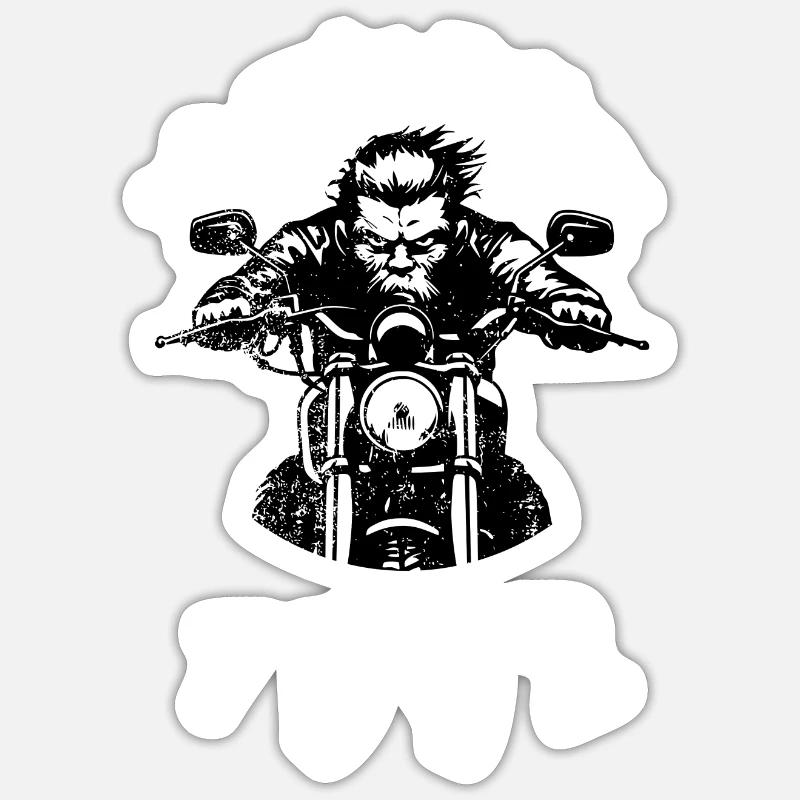 33rd Birthday I've been going full throttle since 1992 - Sticker size S (10 x 10 cm) - white matte
