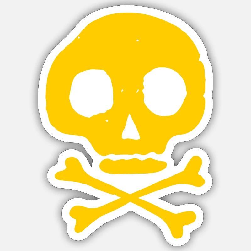 Skull & Bones - Sticker size S (10 x 10 cm) - white matte