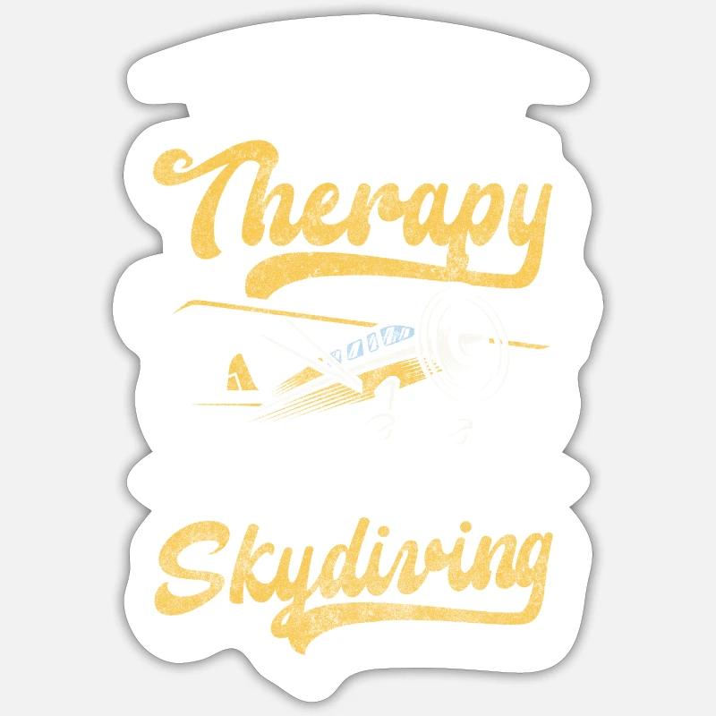 Skydive Free Fall Airplane Flying Sticker size S (10 x 10 cm)
