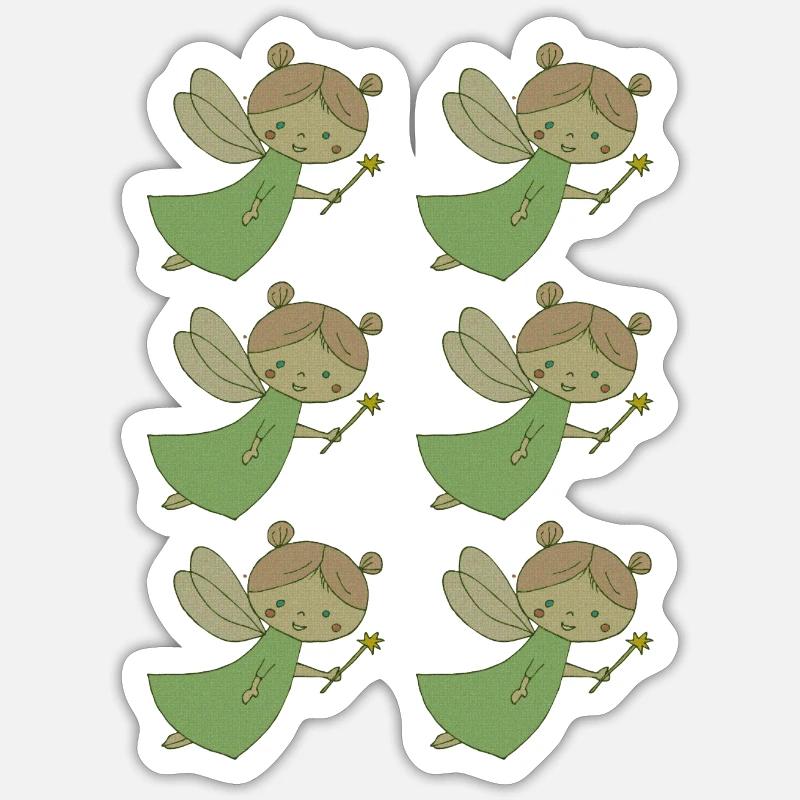 Frais 6 fois plus - Sticker taille S (10 x 10 cm) - blanc mat