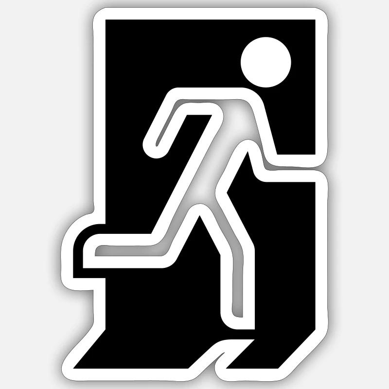 Sortez de la maison, sortez, faites du jogging, courez Sticker taille S (10 x 10 cm)