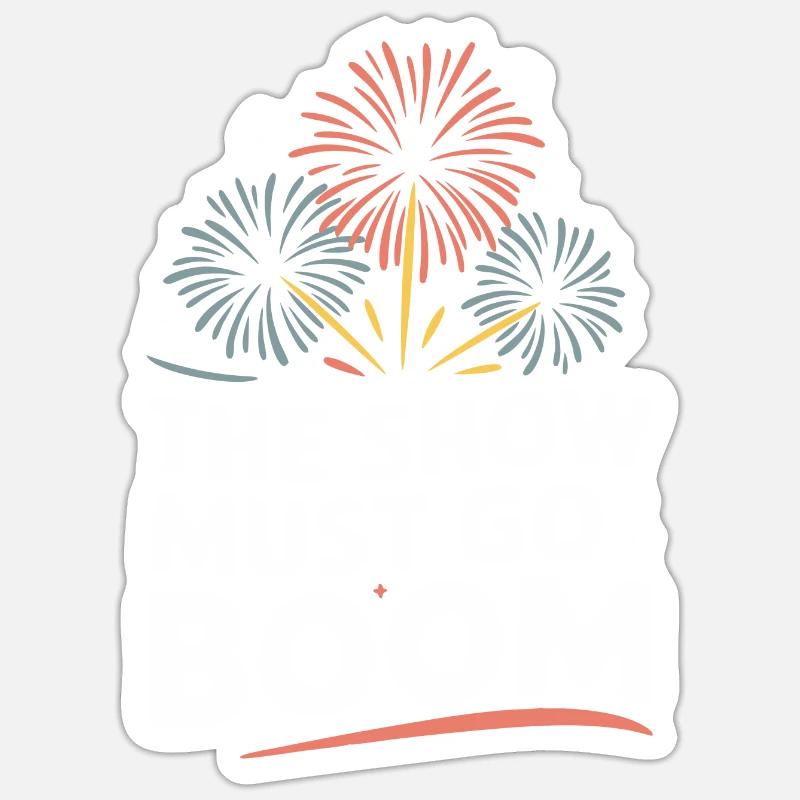 Pyrotechnics Fireworks Pyrotechnics - Sticker size S (10 x 10 cm) - white matte