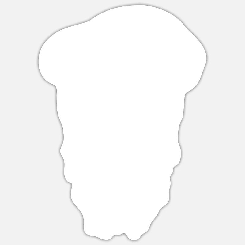 Koch Skull Chef - Sticker taille S (10 x 10 cm) - blanc mat