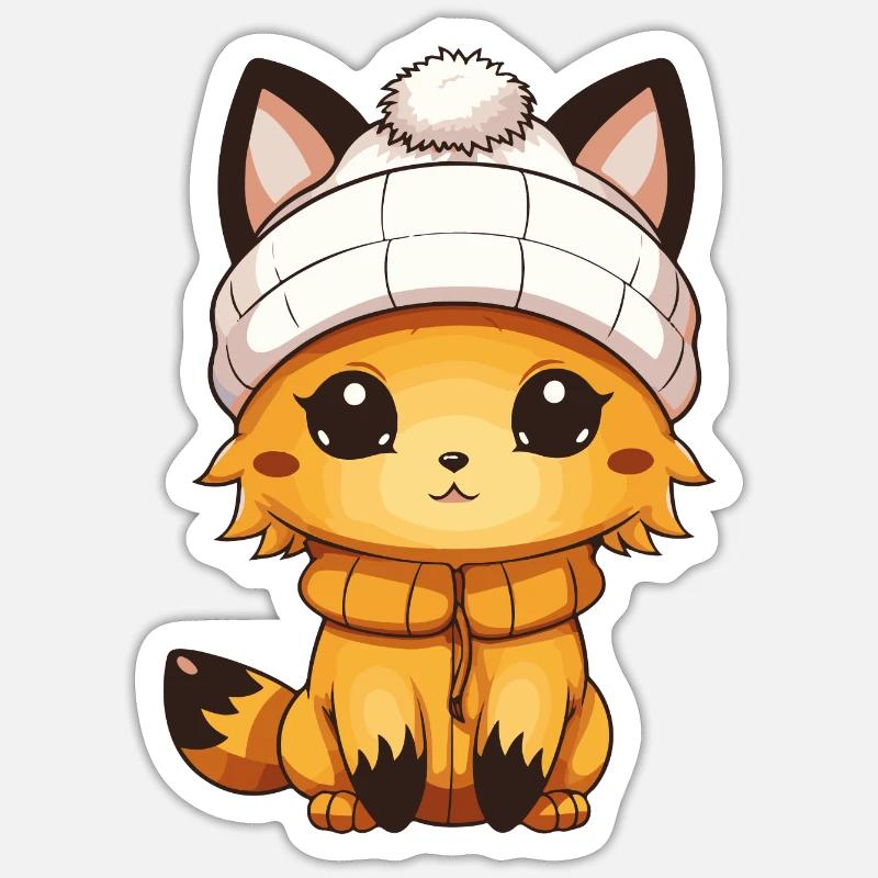 Fuchs Comic Sticker Größe S (10 x 10 cm)