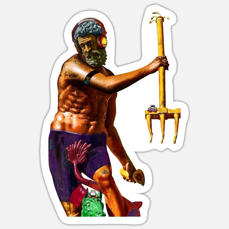 Neptun von Danzig Sticker Größe S (10 x 10 cm)
