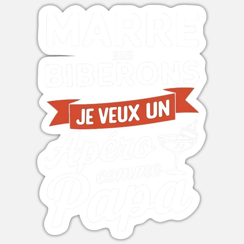 Genug von Flaschen - Sticker Größe S (10 x 10 cm) - Mattweiß
