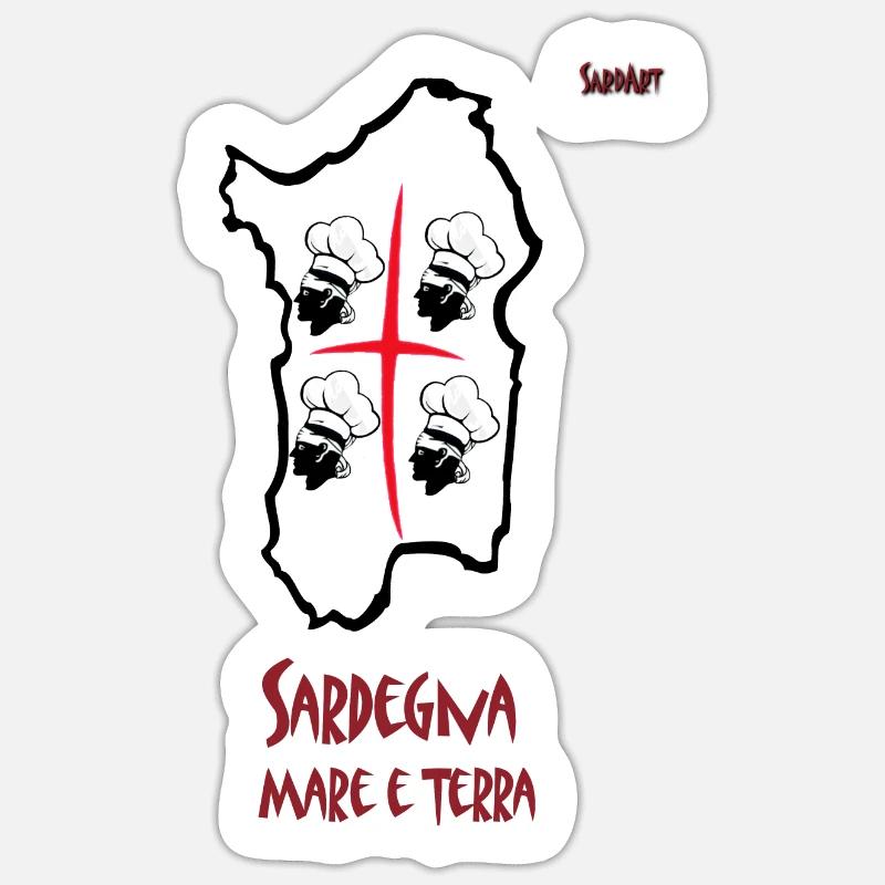 Sardaigne - Mare e Terra Sticker taille S (10 x 10 cm)