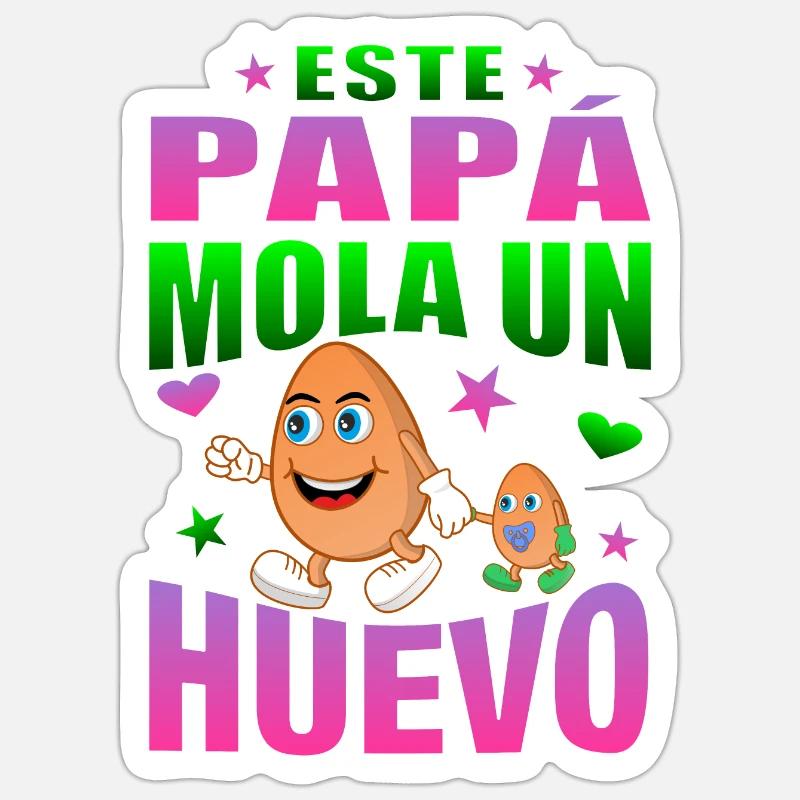 This dad rocks an egg Sticker size S (10 x 10 cm)
