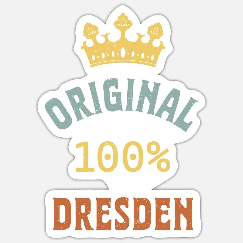 dresden - Sticker size S (10 x 10 cm) - white matte
