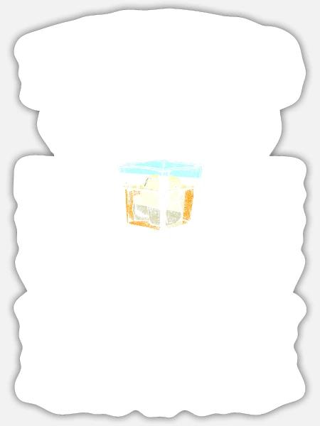 Rum Genuss Feiern Drink - Sticker Größe S (10 x 10 cm) - Mattweiß