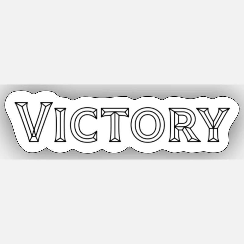 Sieg - Sticker Größe S (10 x 10 cm) - Mattweiß