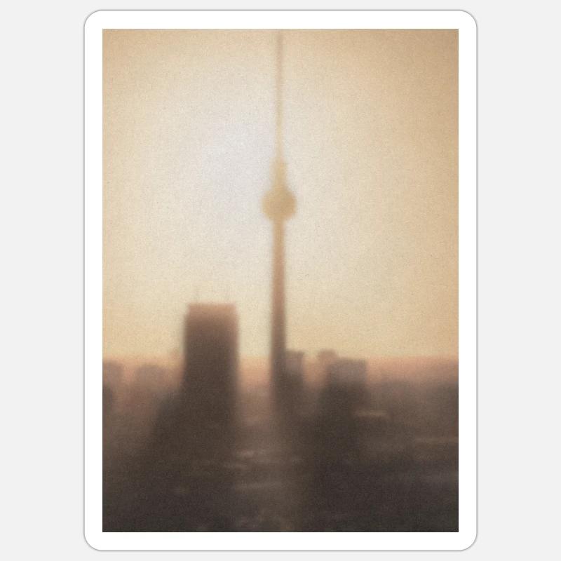 Berlin - Sticker taille S (10 x 10 cm) - blanc mat