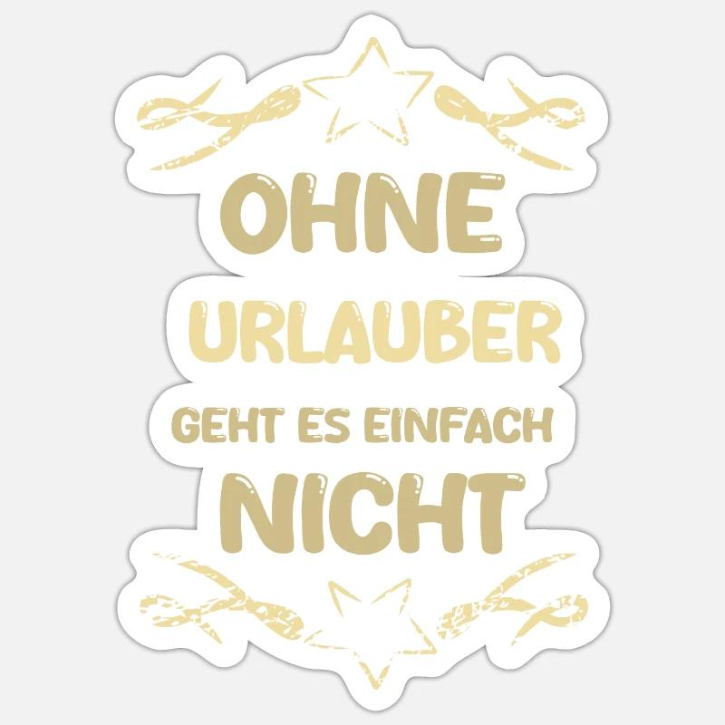 Vacancier - Sticker taille S (10 x 10 cm) - blanc mat