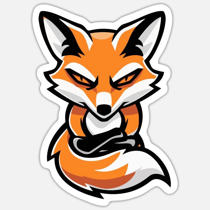 Fuchs Comic Sticker Größe S (10 x 10 cm)