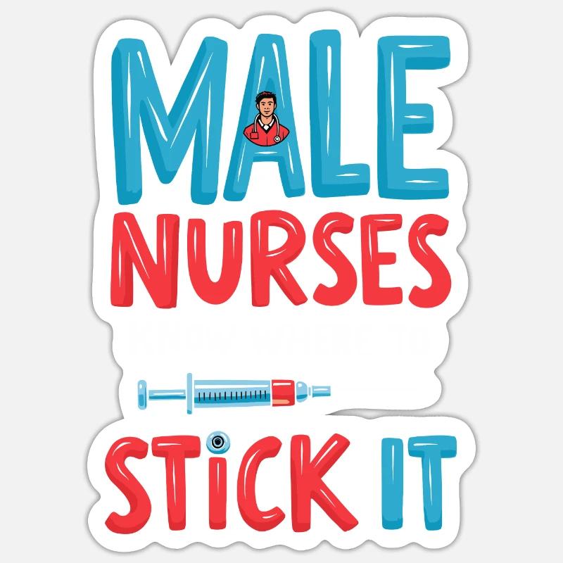 Infirmiers - Sticker taille S (10 x 10 cm) - blanc mat