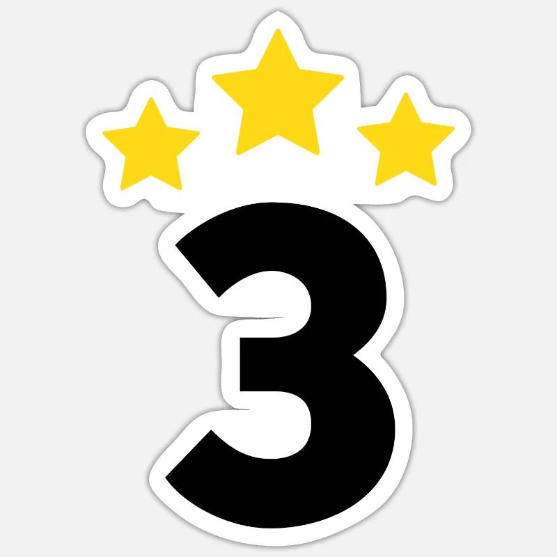 3 Year Star - 3rd Anniversary Gift Sticker size S (10 x 10 cm)