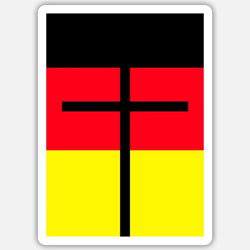 croix de - Sticker taille S (10 x 10 cm) - blanc mat