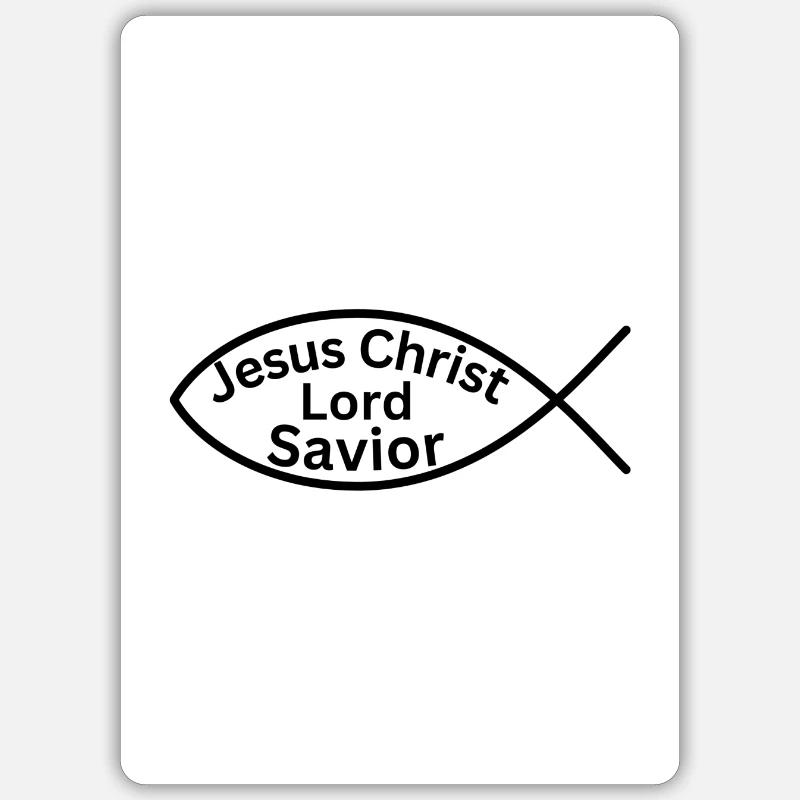 fish - Sticker Größe S (10 x 10 cm) - Mattweiß