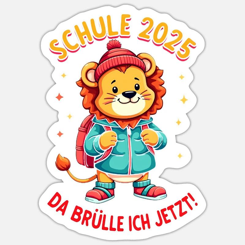 Kinder Schulkind 2025 Junge Einschulung Mädchen Sticker Größe S (10 x 10 cm)