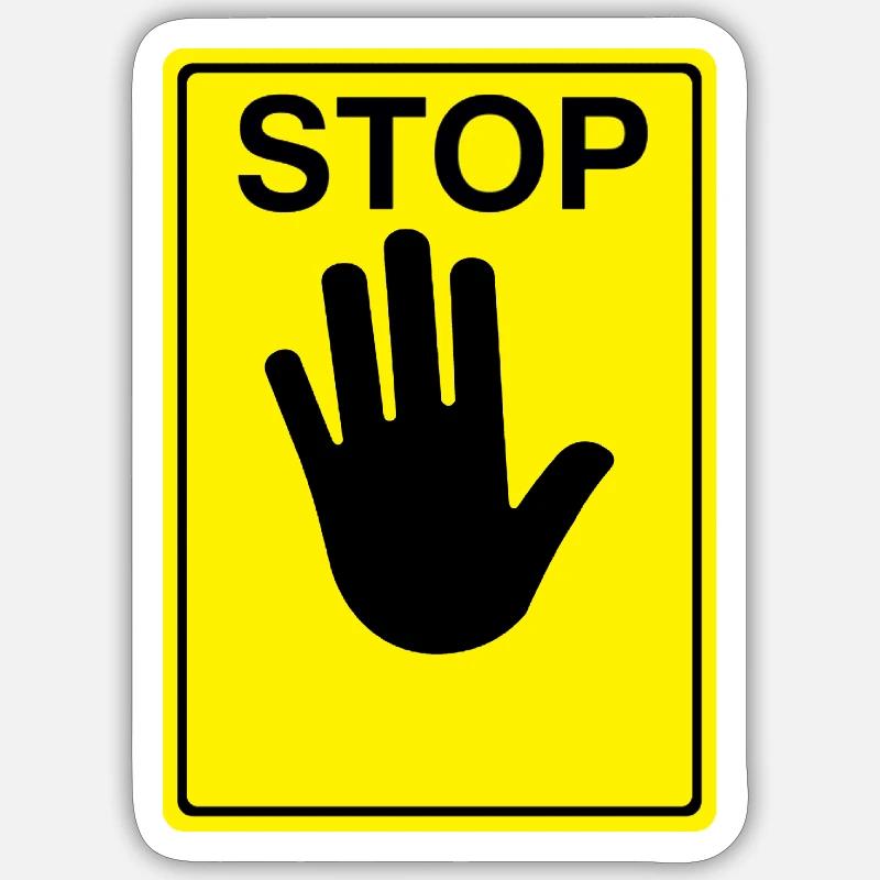 Stop Schild Logo Sticker Größe S (10 x 10 cm)