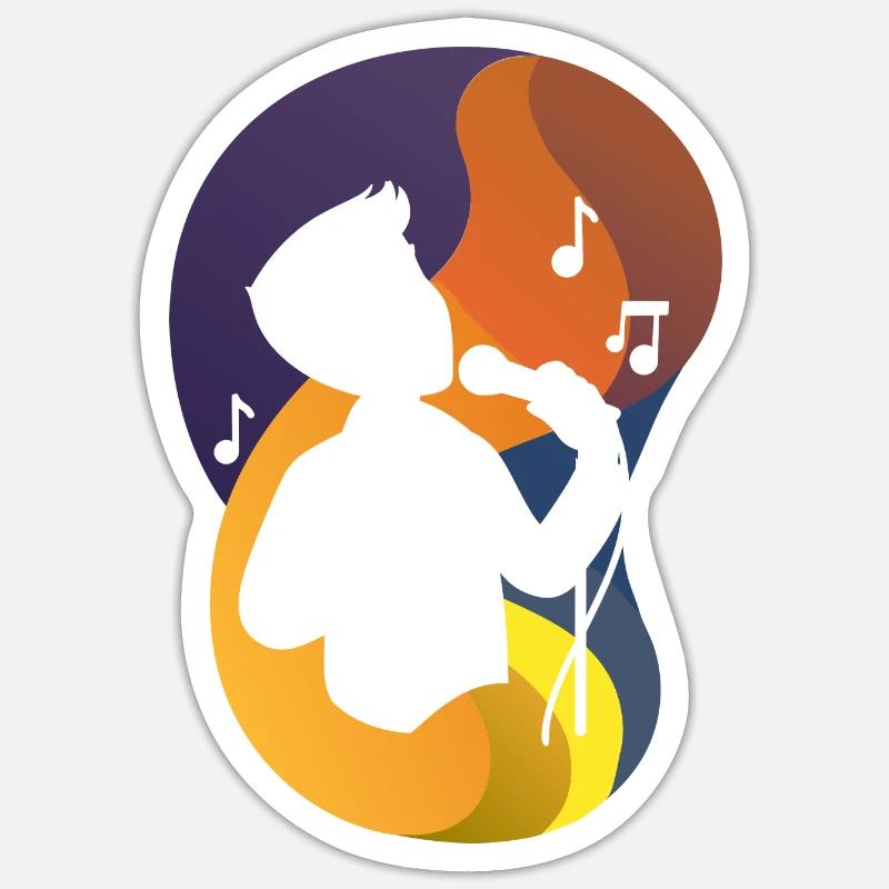 Chœur de voix chantées Sticker taille S (10 x 10 cm)