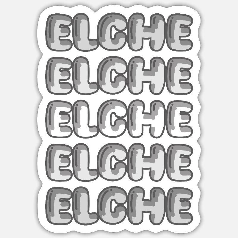 Voyage Elche - Sticker taille S (10 x 10 cm) - blanc mat