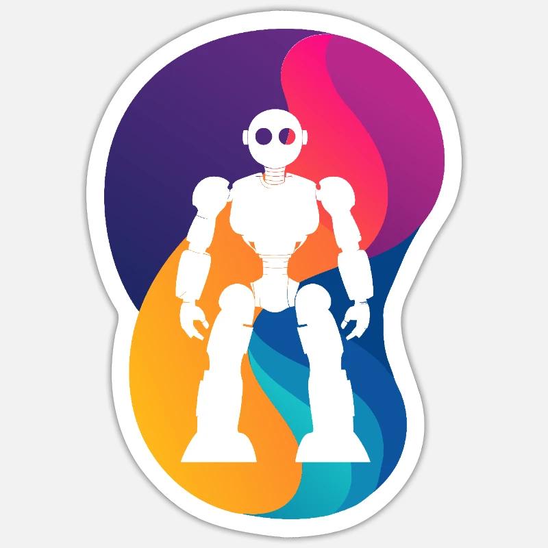 Technologie Robot Tech Sticker taille S (10 x 10 cm)
