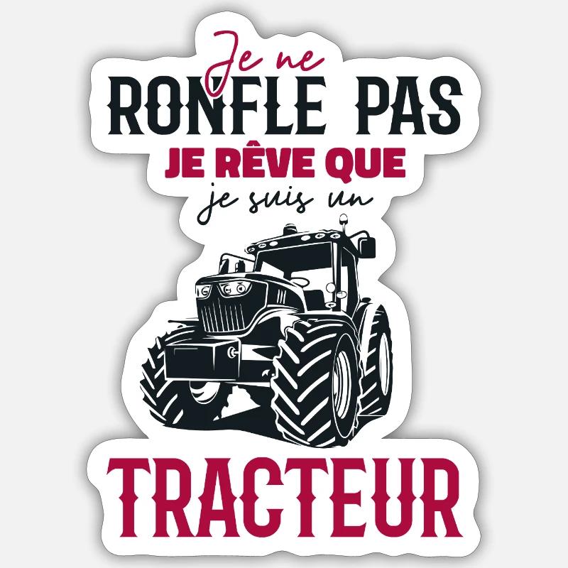 Ich schnarche nicht, ich träume, dass ich ein Traktor bin Sticker Größe S (10 x 10 cm)