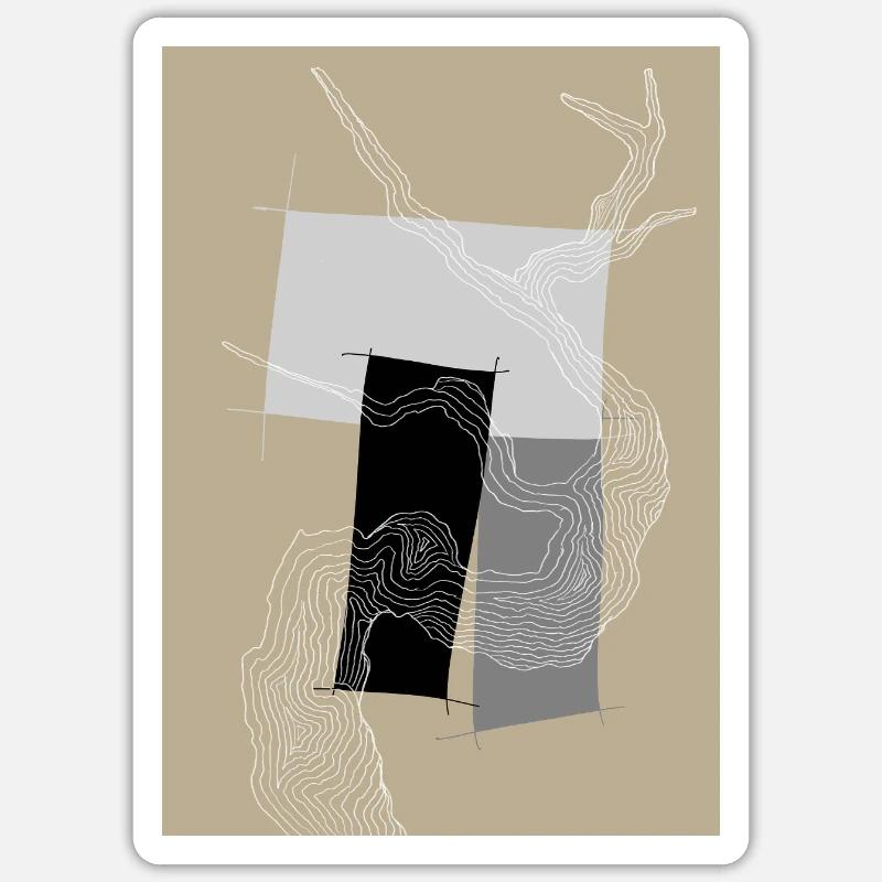 Weisser Baum Sticker Größe S (10 x 10 cm)