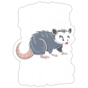 Opossum Possum Animal - Sticker size S (10 x 10 cm) - white matte - Front