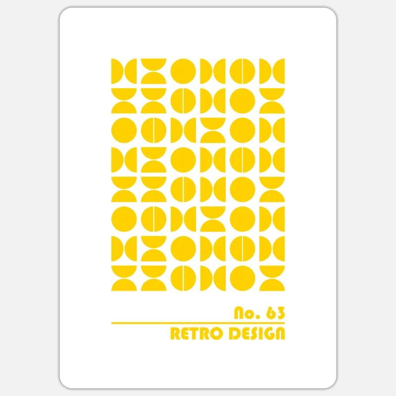 Tote Studio 63, Gelb - Sticker Größe S (10 x 10 cm) - Mattweiß