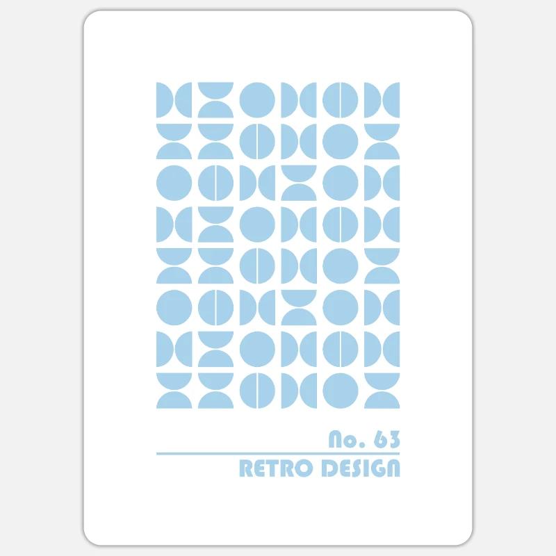 Tote Studio 63, Light faint blue/ grey - Sticker size S (10 x 10 cm) - white matte