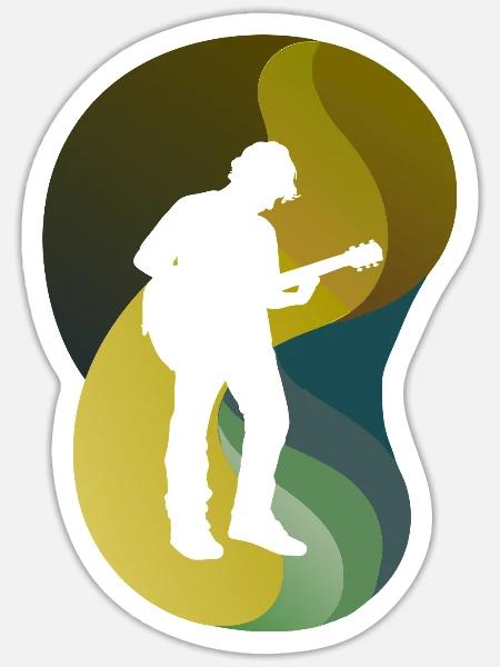 Elektrogitarre Shouter Gitarre - Sticker Größe S (10 x 10 cm) - Mattweiß