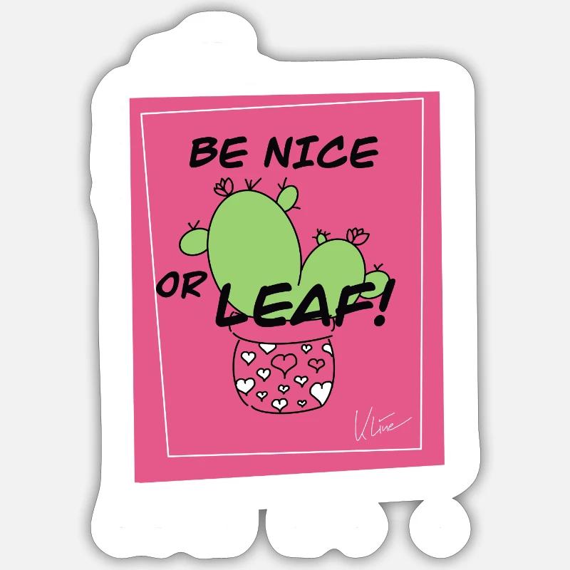 Friendly Cactus - Sticker size S (10 x 10 cm) - white matte
