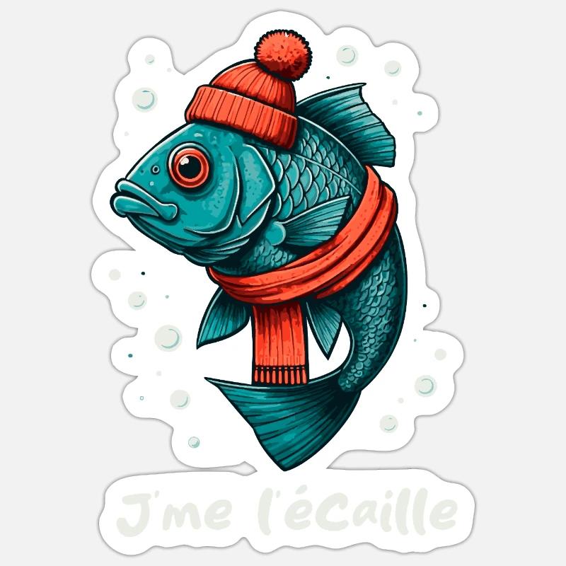 I scale - Sticker size S (10 x 10 cm) - white matte