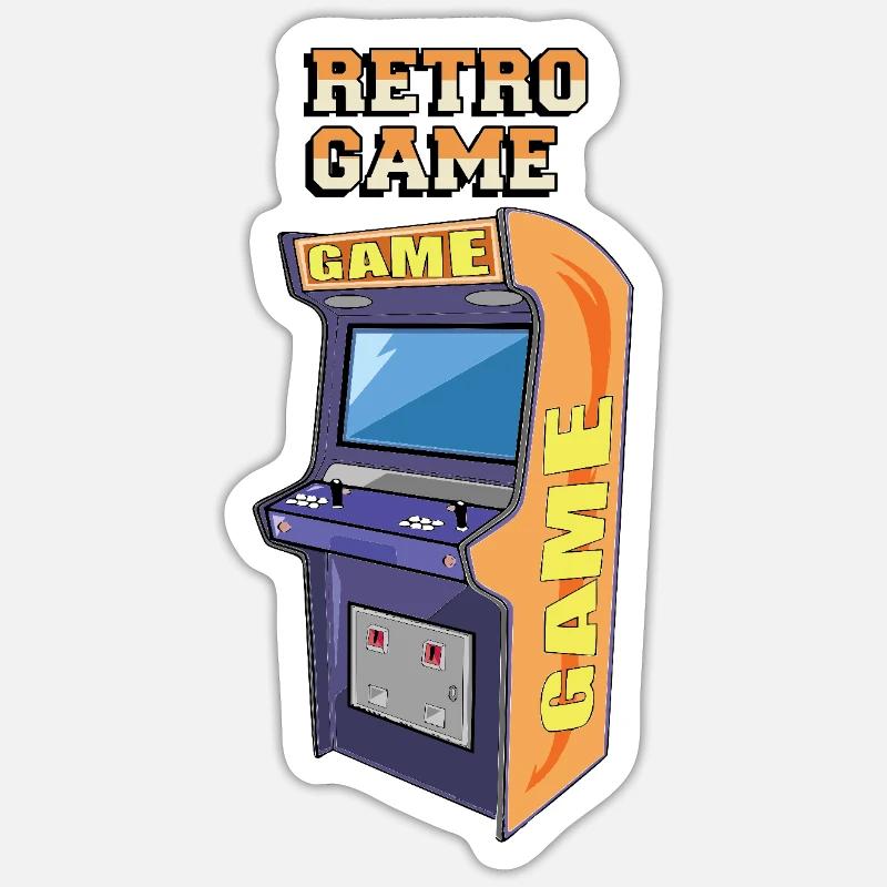 Retro game - Sticker size S (10 x 10 cm) - white matte