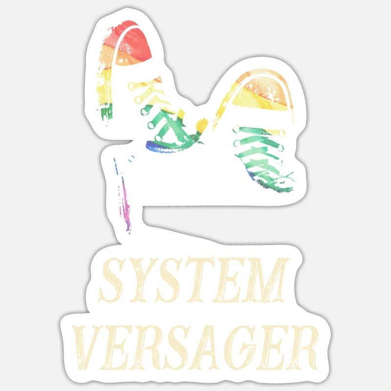 System versager - Sticker Größe S (10 x 10 cm) - Mattweiß