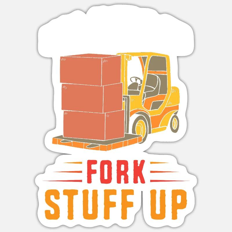 Gabelstaplerfahrer Sticker Größe S (10 x 10 cm)