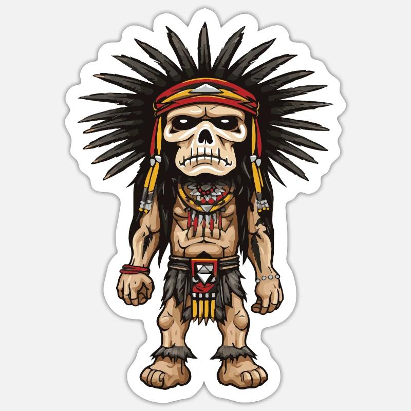Apache Indians - Sticker size S (10 x 10 cm) - white matte